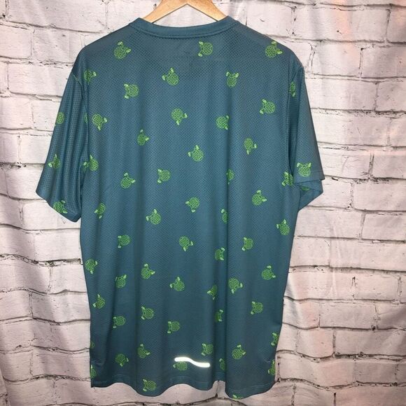 Nike Dri-Fit Wild Run Miler Globey Running shirt | Blue & Volt | Men’s XL - Picture 4 of 4